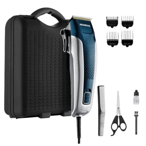 M�quina de cortar cabelo com maleta e acess�rios Titanium Power - CR-09M