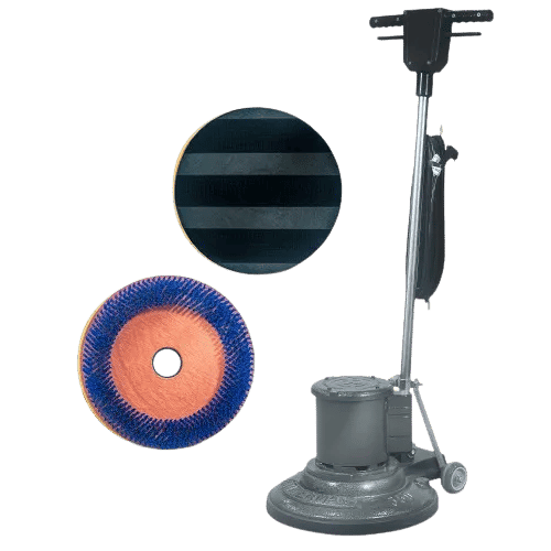 Enceradeira industrial 1/2 hp 350 mm com escova de nylon e suporte