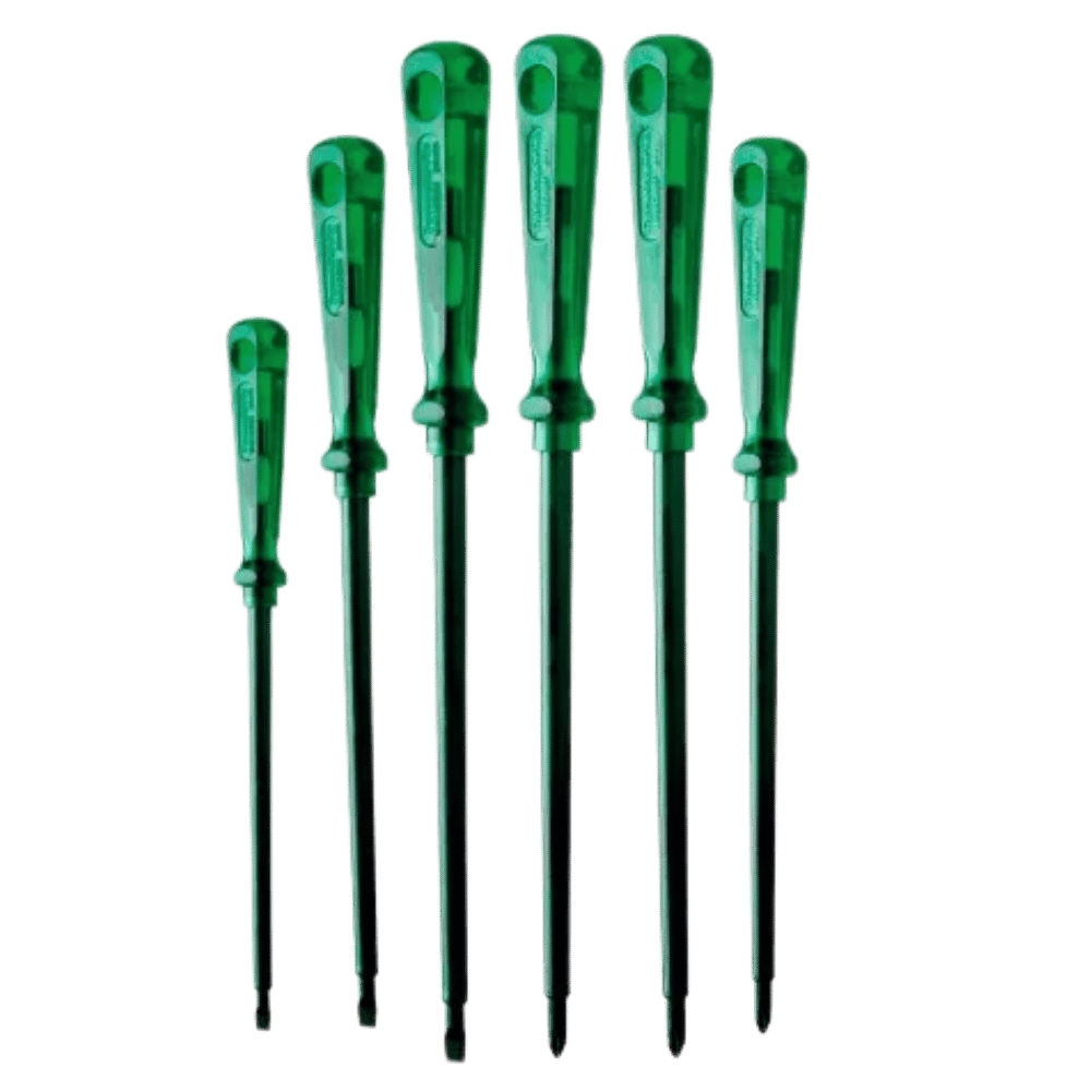 Jogo de chave fenda e phillips isolada com 6 pe�as