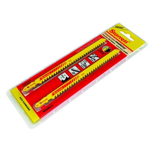 Lâmina serra tico tico 152 mm 6 dentes bimetal para madeira 2 peças - HCU56-2 Lâmina serra tico tico 152 mm 6 dentes bimetal para madeira 2 peças - HCU56-2