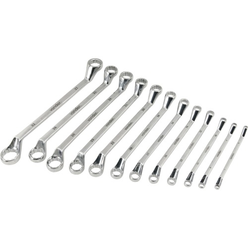 Jogo de chave estrela 6 a 32 mm a�o cromo van�dio 12 pe�as