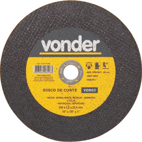 Disco de corte 254 x 3,2 x 19,05 mm - VDR02