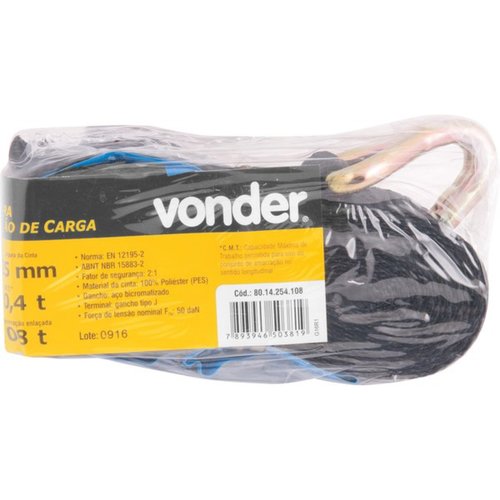 Cinta para amarrao de carga 0,4/0,8 tonelada 4,1 m - CA 080