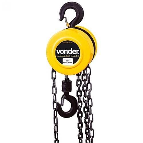 Talha manual capacidade 5 toneladas 3 metros de corrente