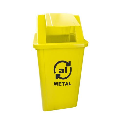 Cesto coletor de lixo 100L tampa basculante com adesivo - CC11AM Cesto coletor de lixo 100L tampa basculante com adesivo - CC11AM
