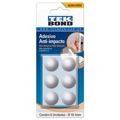 Protetor adesivo anti-impacto gota 19,1 mm com 6 unidades