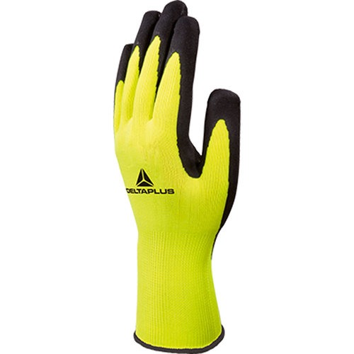 Luva em malha poli�ster amarela G - Apollon