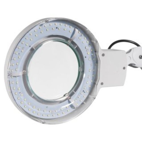 Lupa articulada com LED com fixador para bancada   110V/220V