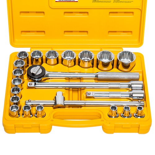 Jogo de soquete estriado de 8 a 32 mm encaixe 1/2