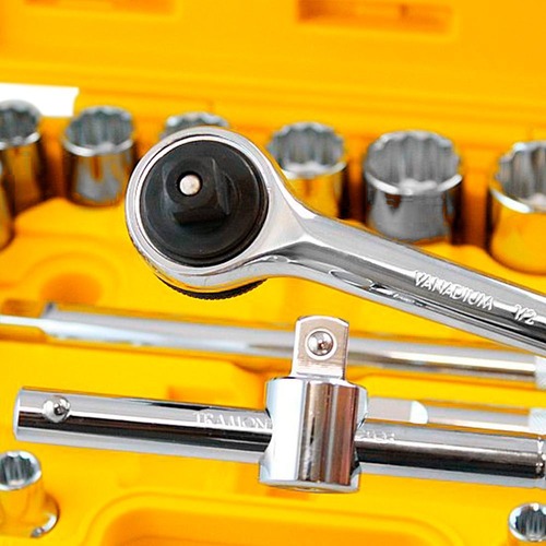 Jogo de soquete estriado de 8 a 32 mm encaixe 1/2