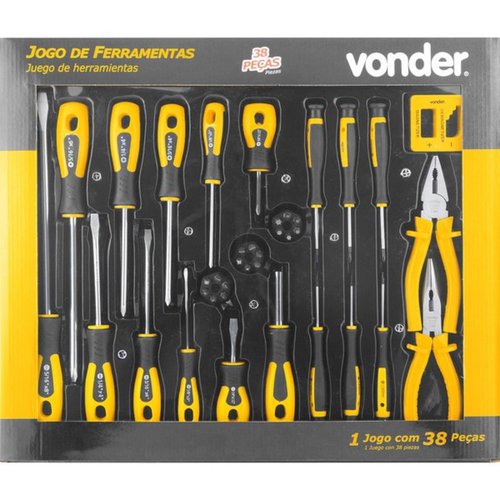 Jogo de ferramentas manuais com 38 peas