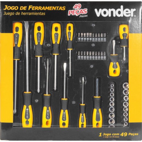 Jogo de ferramentas manuais com 49 peças Jogo de ferramentas manuais com 49 peças