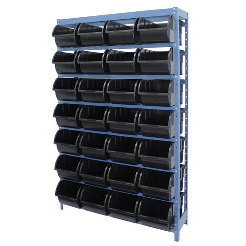 Estante metlica com 28 gavetas n7 preta - NE28/7P