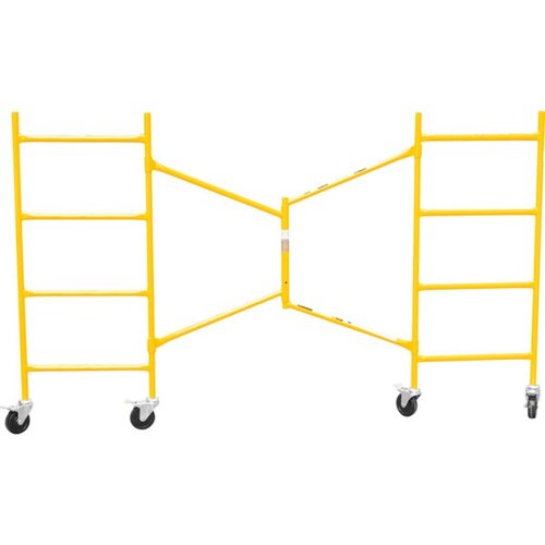 Andaime dobrável portátil com 4 rodízios Andaime dobrável portátil com 4 rodízios