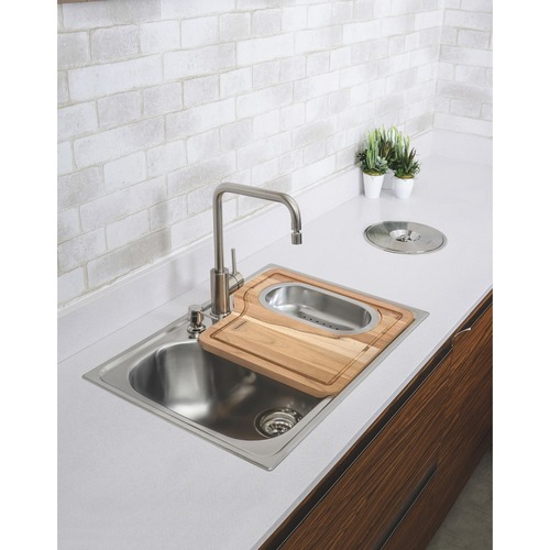 Lixeira de embutir a�o em inox balde pl�stico 5 L - Clean Round