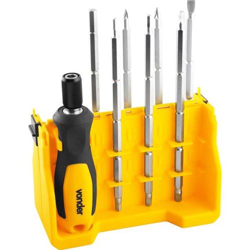 Jogo de ponteiras longas duplas com 8 pe�as encaixe sextavado 1/4