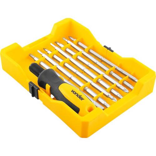 Jogo de ponteiras longas duplas com 8 pe�as encaixe sextavado 1/4