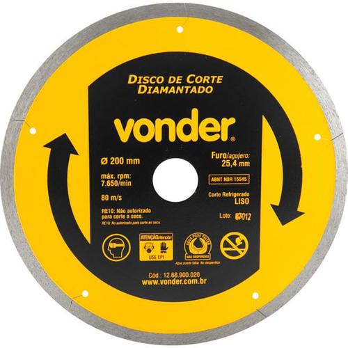 Disco diamantado liso 200 mm para porcelanato e cer�mica
