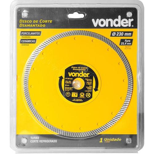 Disco diamantado turbo 230 mm para porcelanato e cerâmica Disco diamantado turbo 230 mm para porcelanato e cerâmica