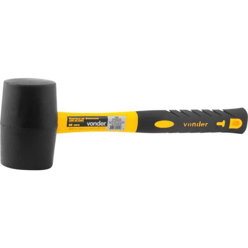 Martelo de borracha 65 mm com cabo de fibra