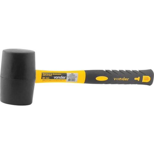 Martelo de borracha 65 mm com cabo de fibra