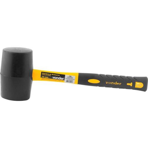 Martelo de borracha 70 mm com cabo de fibra