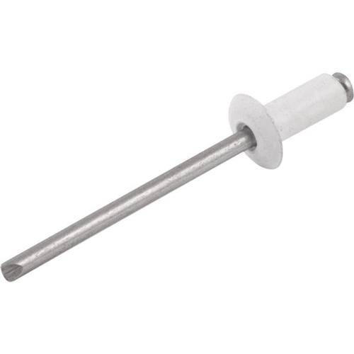 Rebite de repuxo 3,2 x 12 mm branco 312 c/ 1000 peças Rebite de repuxo 3,2 x 12 mm branco 312 c/ 1000 peças