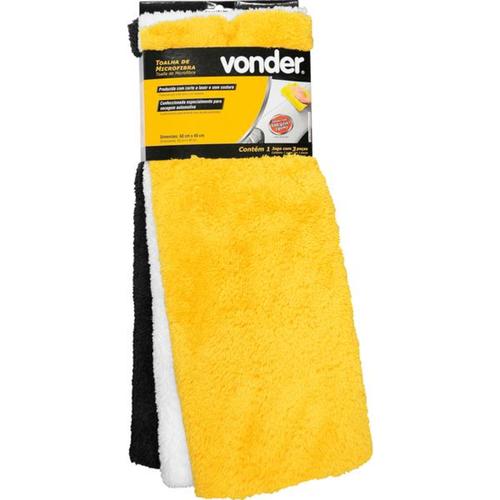 Toalha de microfibra para secagem automotiva 60 x 40 cm 3 peas