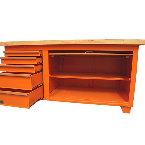 Bancada fechada com 5 gavetas e 1 porta retr�til - RLL-217AL