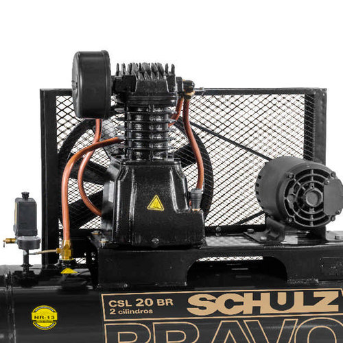 Compressor de ar 20 p�s 200L 5 hp 175 lbs trif�sico CSL20BR/200 - Bravo