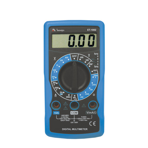 Multímetro digital portátil CAT I 600V - ET-1002 Multímetro digital portátil CAT I 600V - ET-1002