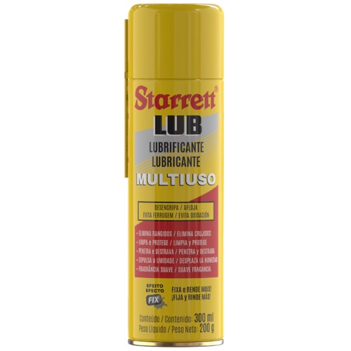 Óleo lubrificante desengripante multiuso 300 ml - Lub Starrett Óleo lubrificante desengripante multiuso 300 ml - Lub Starrett