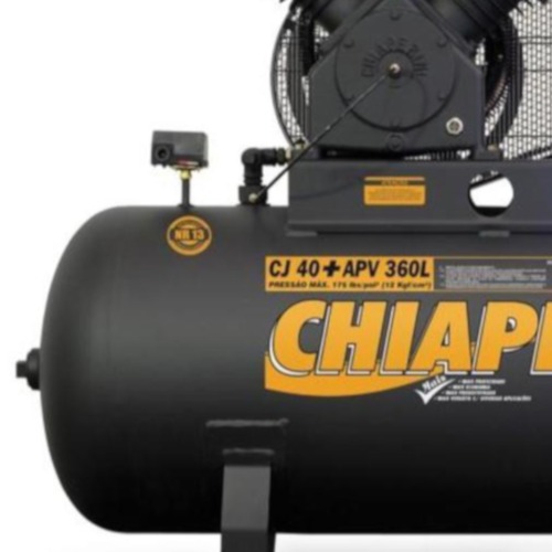Compressor de ar 40 p�s 360 litros 10 hp 175 lbs trif�sico - CJ 40+ APV 360L