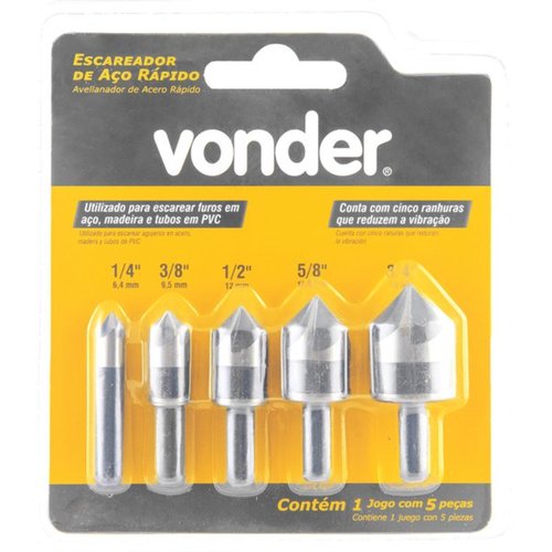 Jogo de escariadores de a�o r�pido 1/4