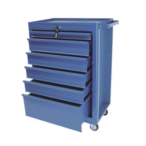 Carrinho para ferramentas fechado com 6 gavetas