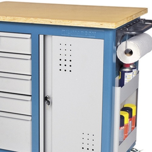 Bancada móvel com tampo em madeira - CR-25 Bancada móvel com tampo em madeira - CR-25