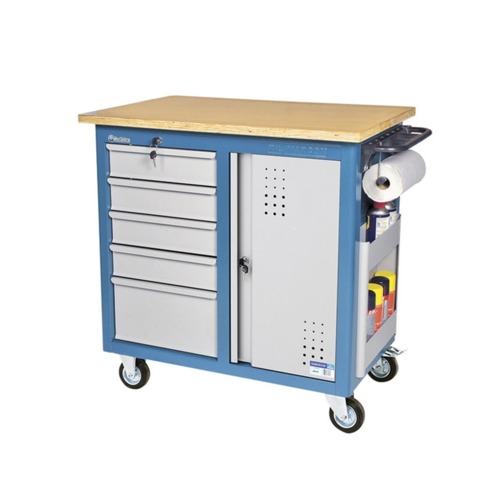 Bancada móvel com tampo em madeira - CR-25 Bancada móvel com tampo em madeira - CR-25