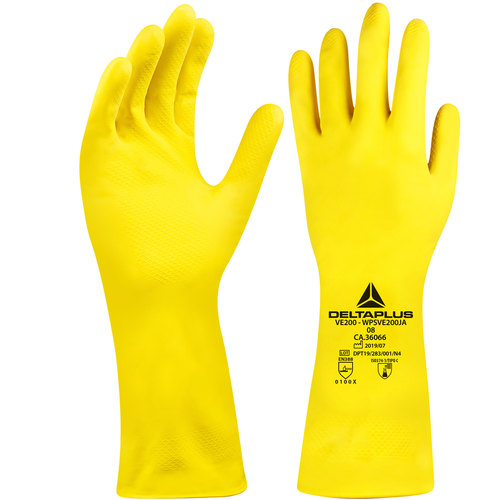 Luva de látex flocada forrada 30 cm - VE200 Luva de látex flocada forrada 30 cm - VE200
