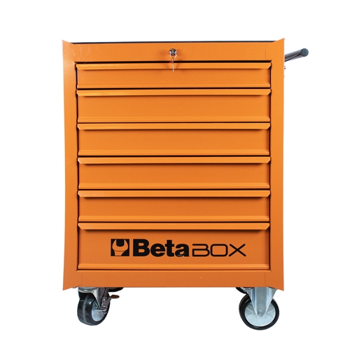 Carrinho para ferramentas 6 gavetas laranja - CO4-BOX