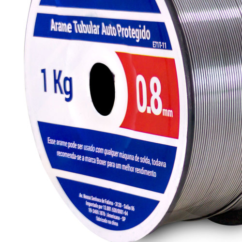 Arame para solda mig de 0,8 mm 1 kg uso sem g�s - 1570003
