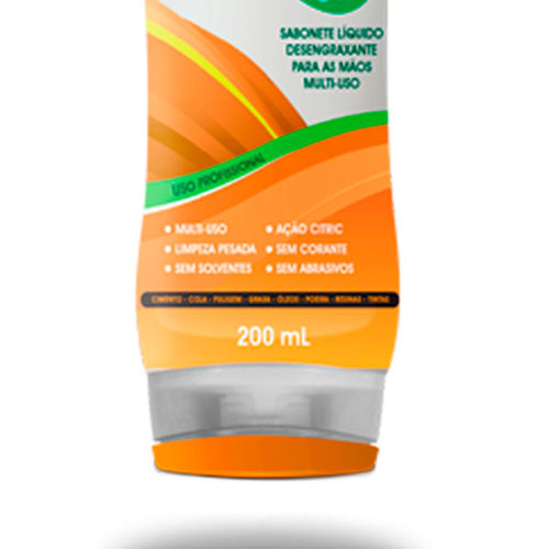 Sabonete l�quido desengraxante com esfoliante 200 ml - Citric Power