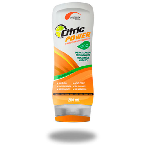 Sabonete l�quido desengraxante com esfoliante 200 ml - Citric Power
