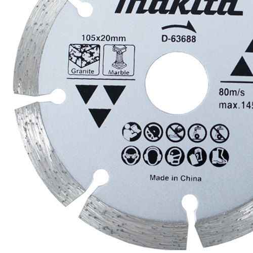 Disco diamantado segmentado 105 mm para mrmores e granito