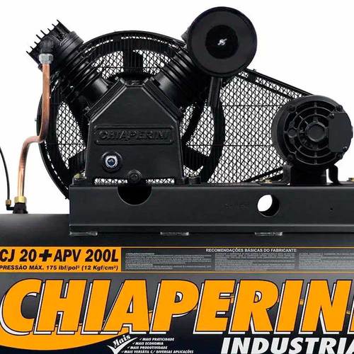 Compressor de ar 20 ps 200l 5 hp 175 lbs monofsico - CJ 20+ APV 200L  220V