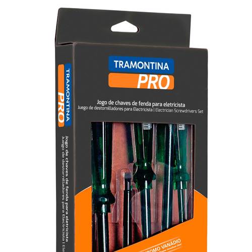 Jogo de chave fenda e phillips isolada com 6 peas - Easy Grip