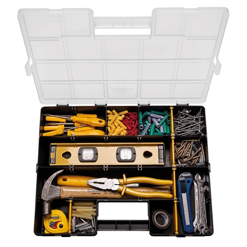 Organizador plástico com 18 compartimentos - 43805017 Organizador plástico com 18 compartimentos - 43805017