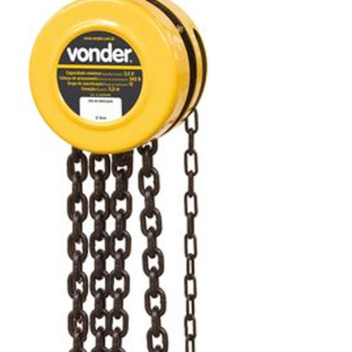 Talha manual capacidade de 3 toneladas com corrente de 5 metros