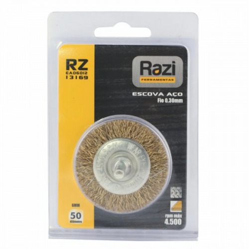 Escova de a�o circular ondulada 50 mm 