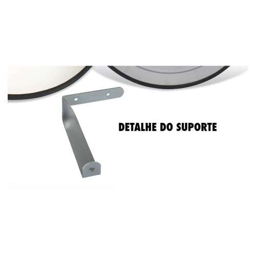 Espelho Panormico 300 mm com acabamento de borracha