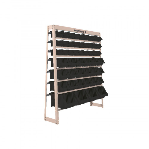 Estante metálica com 49 gavetas n° 3 / 5 / 7 preta Estante metálica com 49 gavetas n° 3 / 5 / 7 preta